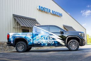 Foster Roofing Building With Truck